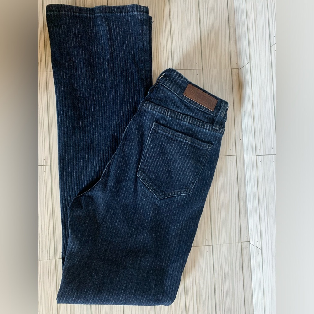 Rock and roll denim Dark Blue pin striped boot cut leg jeans